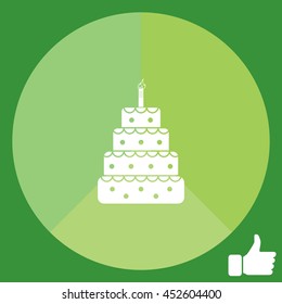 Birthday cake web icon