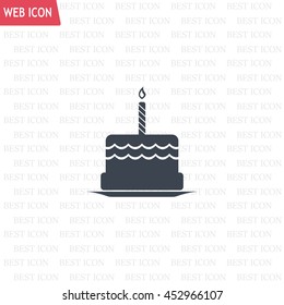Birthday cake web icon