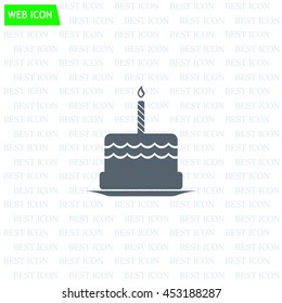 Birthday cake web icon