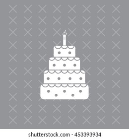 Birthday cake web icon