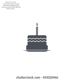 Birthday cake web icon