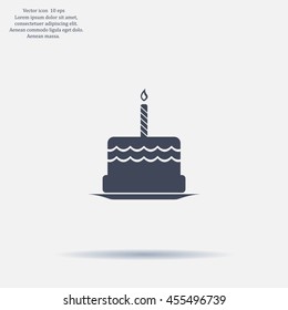 Birthday cake web icon