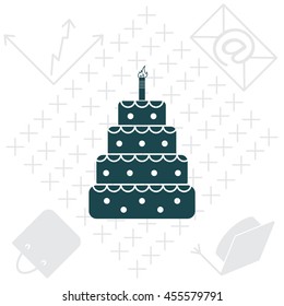Birthday cake web icon