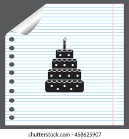 Birthday cake web icon