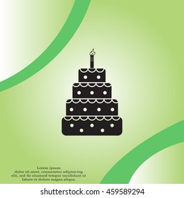 Birthday cake web icon