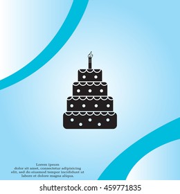 Birthday cake web icon