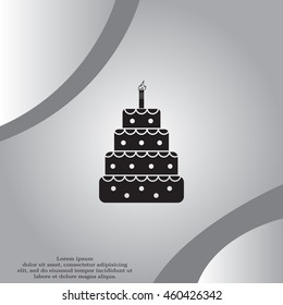 Birthday cake web icon