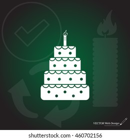 Birthday cake web icon