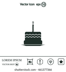 Birthday cake web icon