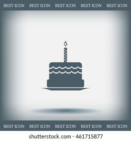 Birthday cake web icon