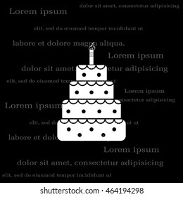 Birthday cake web icon