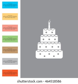 Birthday cake web icon