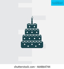 Birthday cake web icon