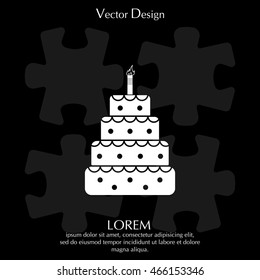 Birthday cake web icon