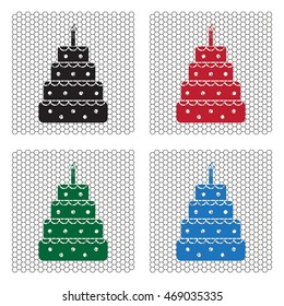 Birthday cake web icon