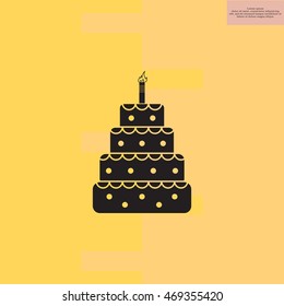 Birthday cake web icon