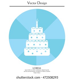 Birthday cake web icon