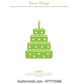 Birthday cake web icon