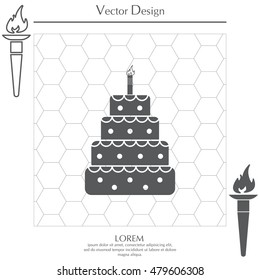 Birthday cake web icon