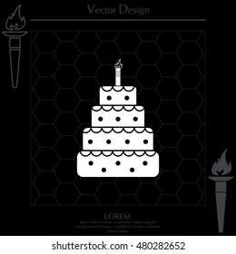 Birthday cake web icon