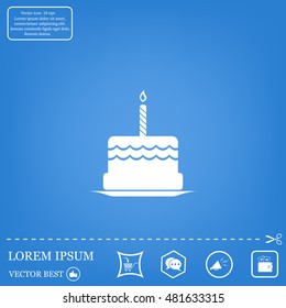 Birthday cake web icon