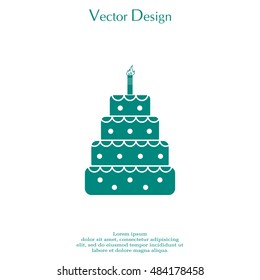 Birthday cake web icon