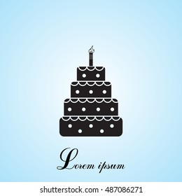 Birthday cake web icon