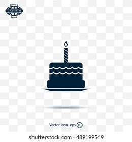 Birthday cake web icon
