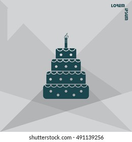 Birthday cake web icon