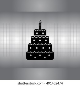 Birthday cake web icon