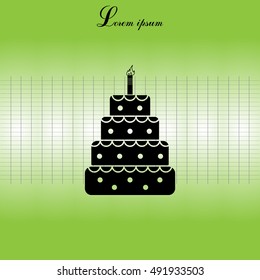 Birthday cake web icon