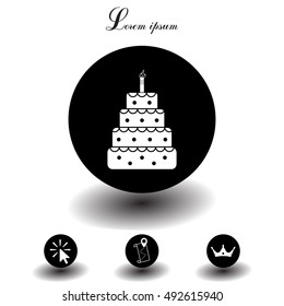 Birthday cake web icon