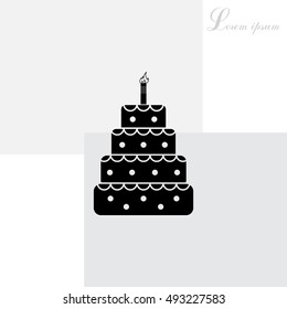 Birthday cake web icon