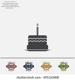 Birthday cake web icon