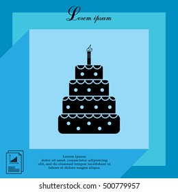 Birthday cake web icon