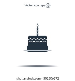 Birthday cake web icon