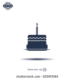 Birthday cake web icon