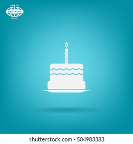 Birthday cake web icon