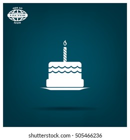 Birthday cake web icon