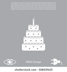 Birthday cake web icon