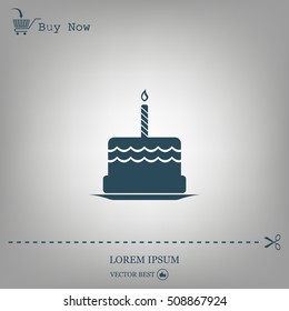 Birthday cake web icon