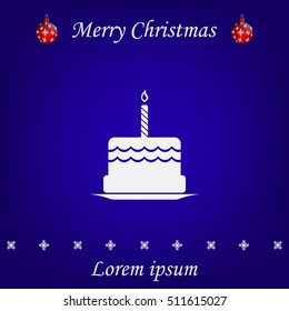 Birthday cake web icon