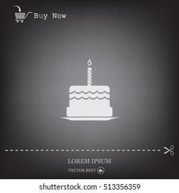 Birthday cake web icon