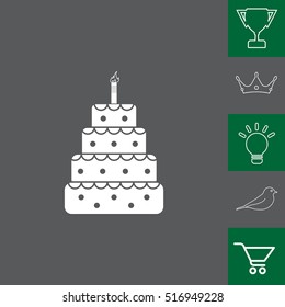 Birthday cake web icon