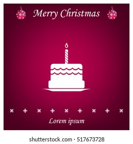 Birthday cake web icon