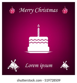 Birthday cake web icon
