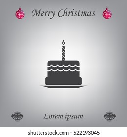 Birthday cake web icon