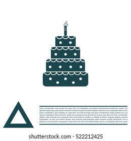 Birthday cake web icon