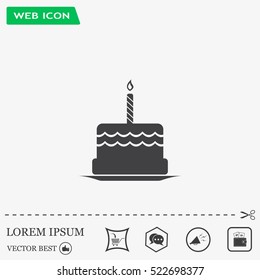 Birthday cake web icon