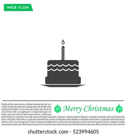 Birthday cake web icon